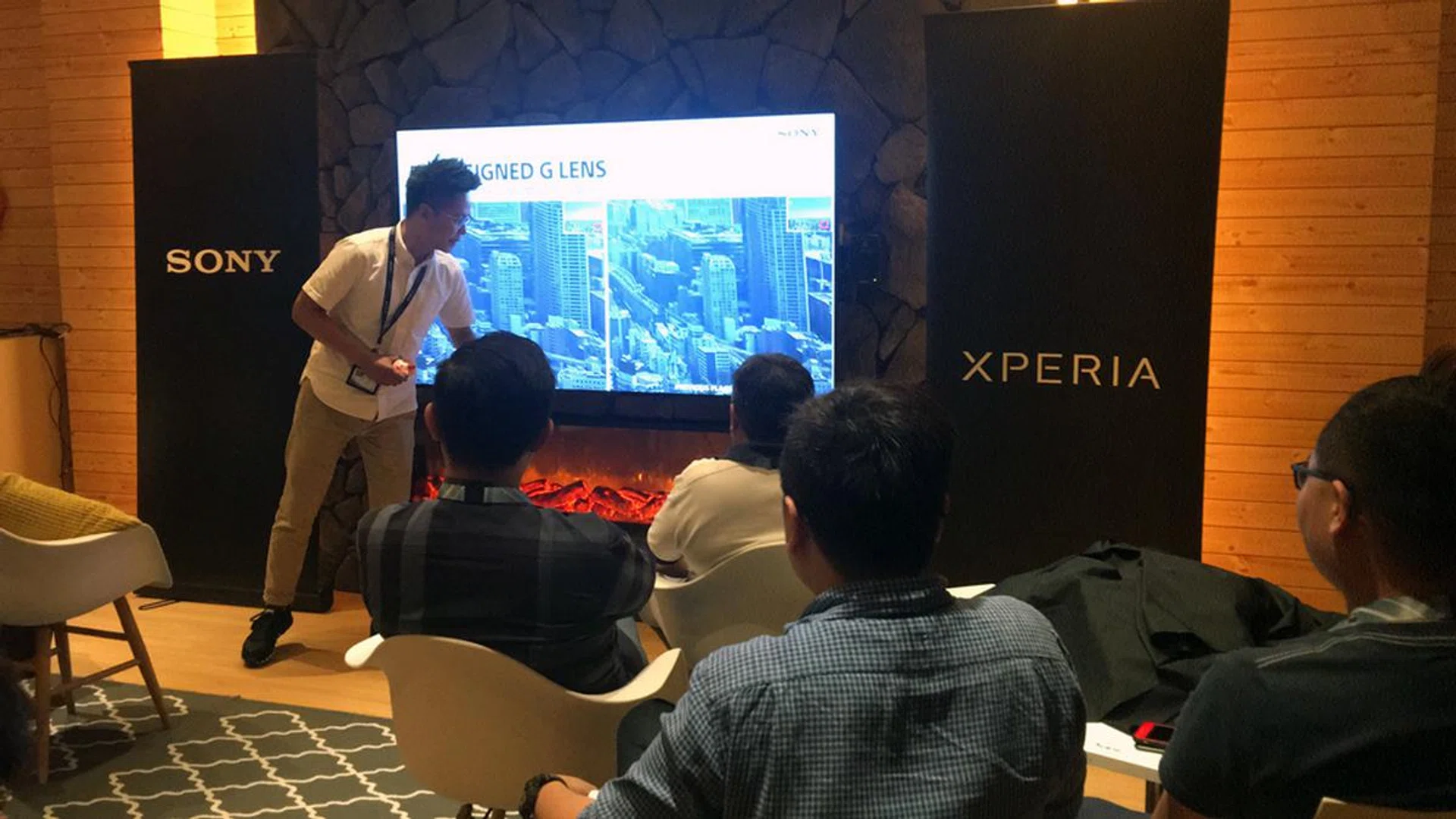 Jake Tan, Product Manager for Sony Mobile Communications, taking our attendees through the features of the new XZ Premium.