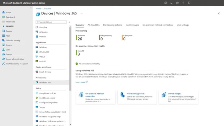 Easy deployment and provisioning. Image courtesy of Microsoft. 