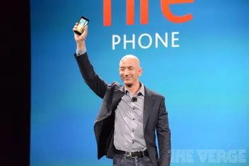 Amazon CEO Jeff Bezos unveils the Fire Phone.