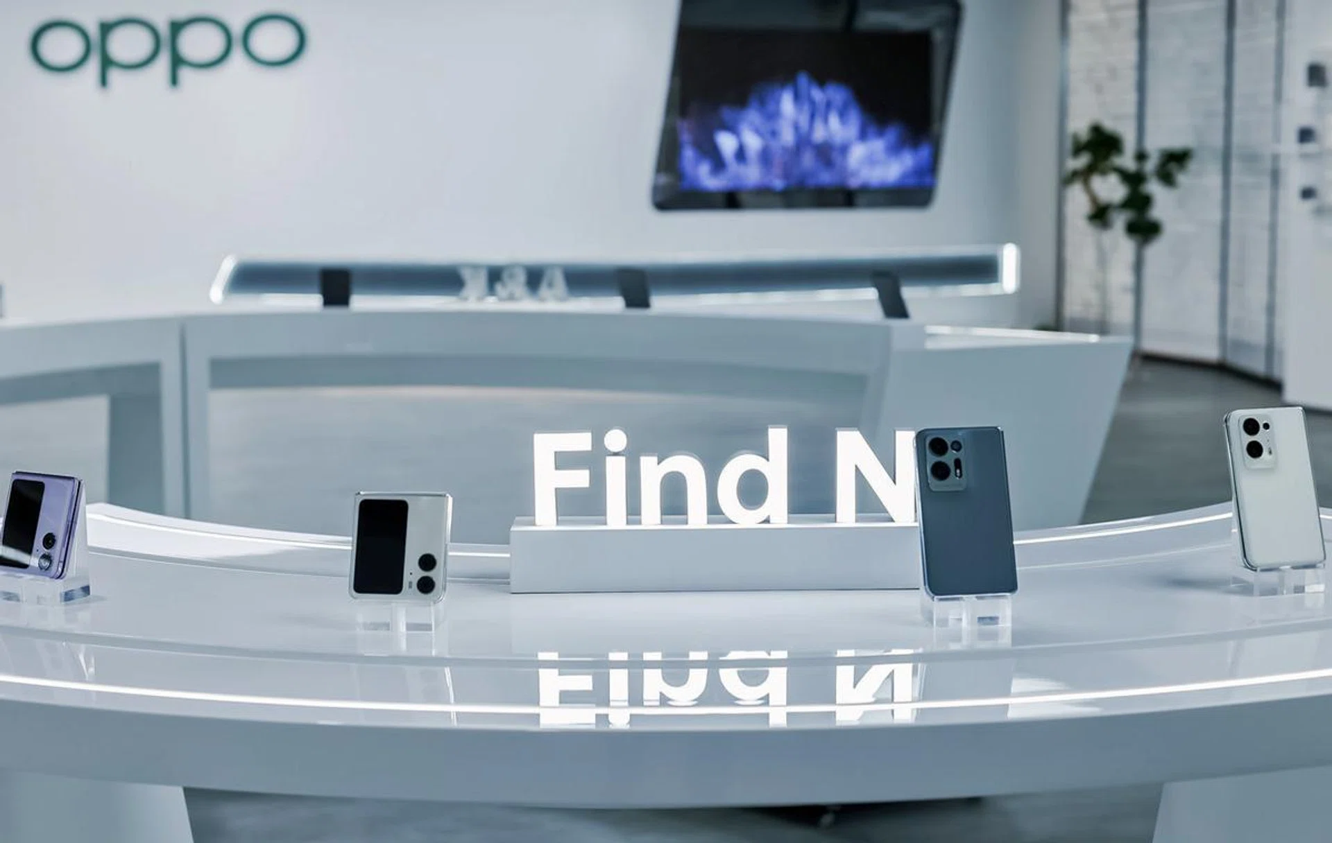 Oppo Find N series at one of Oppo's Shenzhen offices.