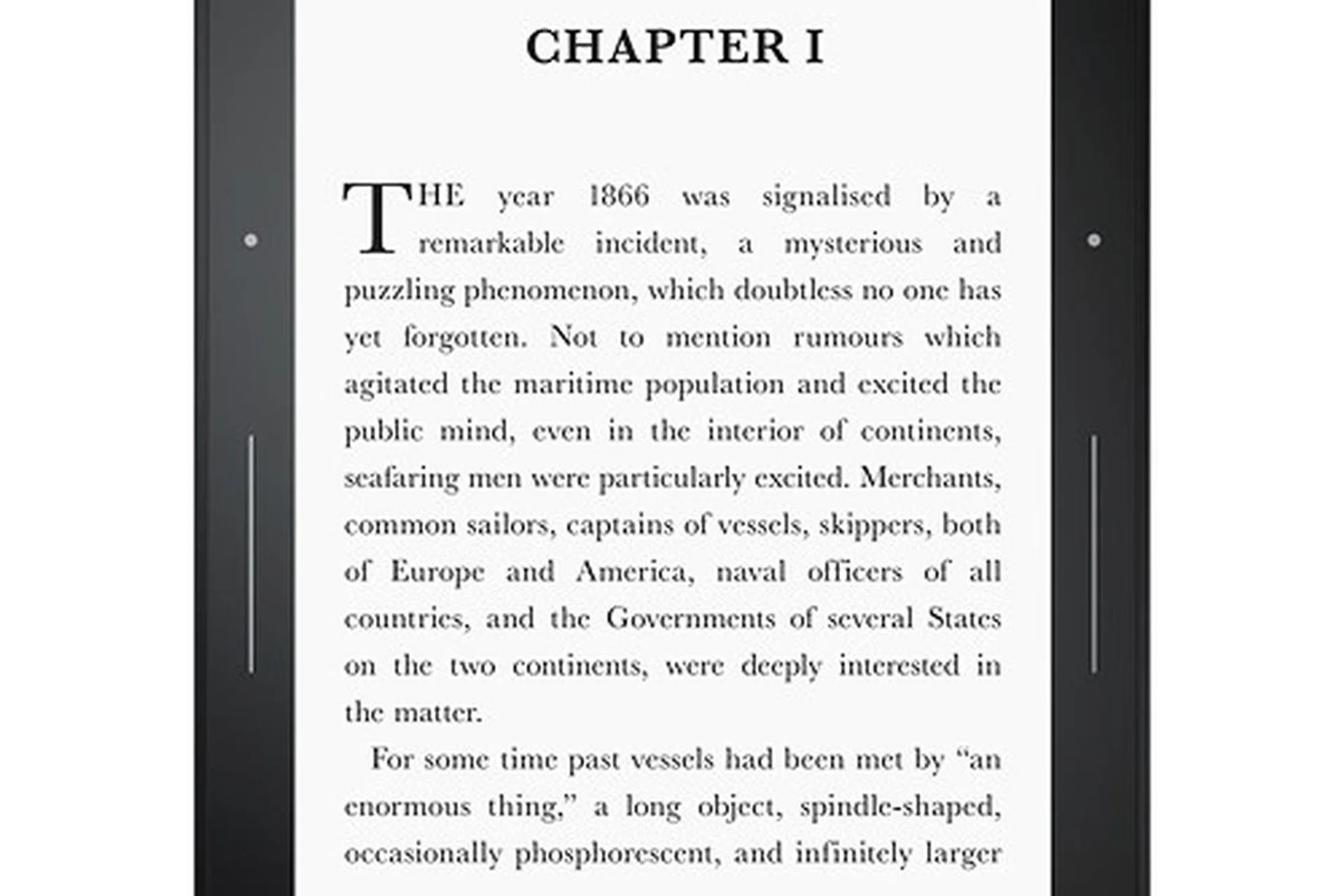 Amazon's current flagship Kindle, the Kindle Voyage.