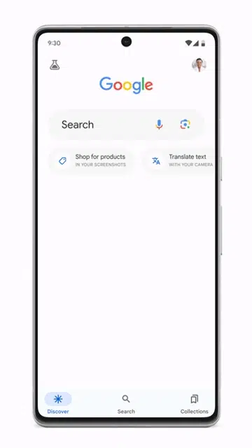 How to enable the trial SGE feature on mobile. Credit: Google.