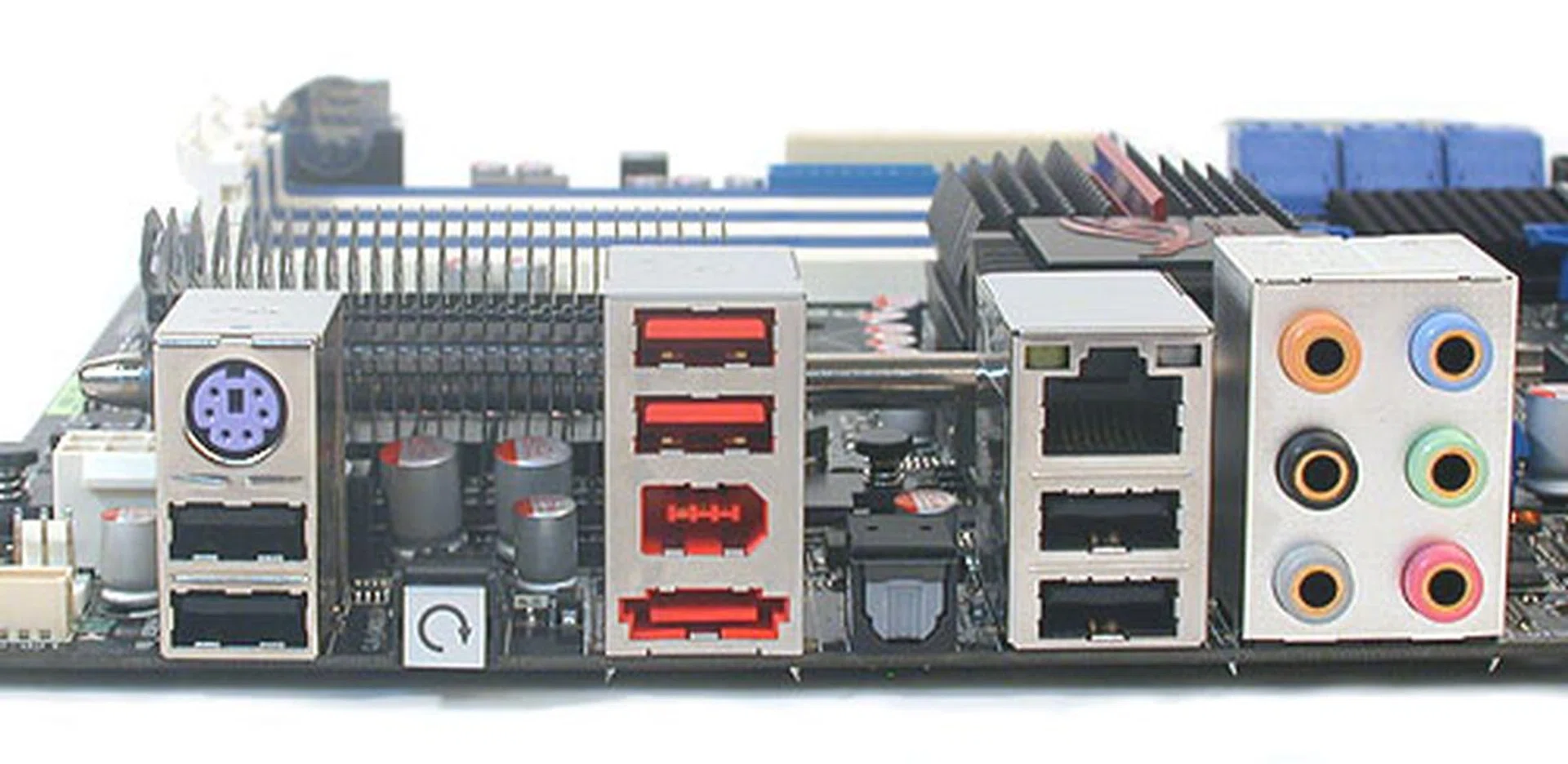 The Gene may not have as many ports and connectors at the rear panel as larger motherboards but we have no complaints about the mix of ports chosen, with eSATA, USB 2.0, FireWire and even a Clear CMOS button included.