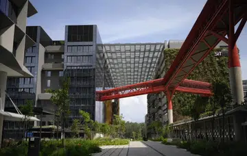 Businesses have begun moving in to the new Punggol Digital District (PDD). Photo: The Straits Times.