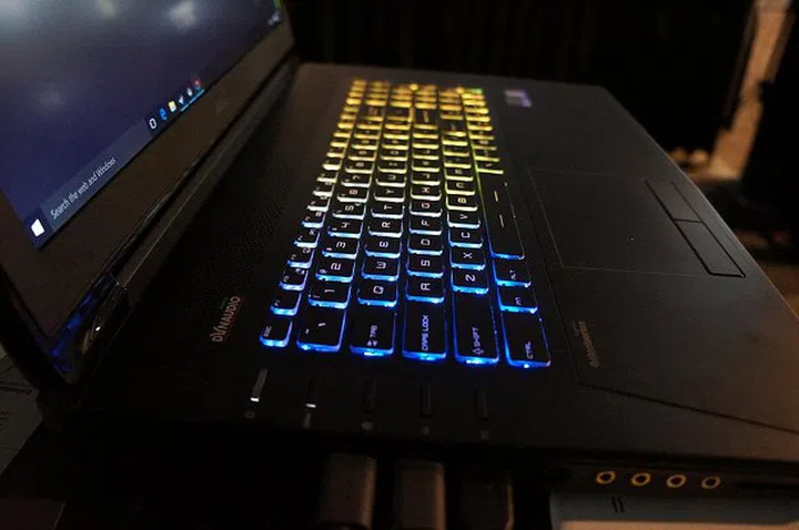 SteelSeries backlit keyboard.