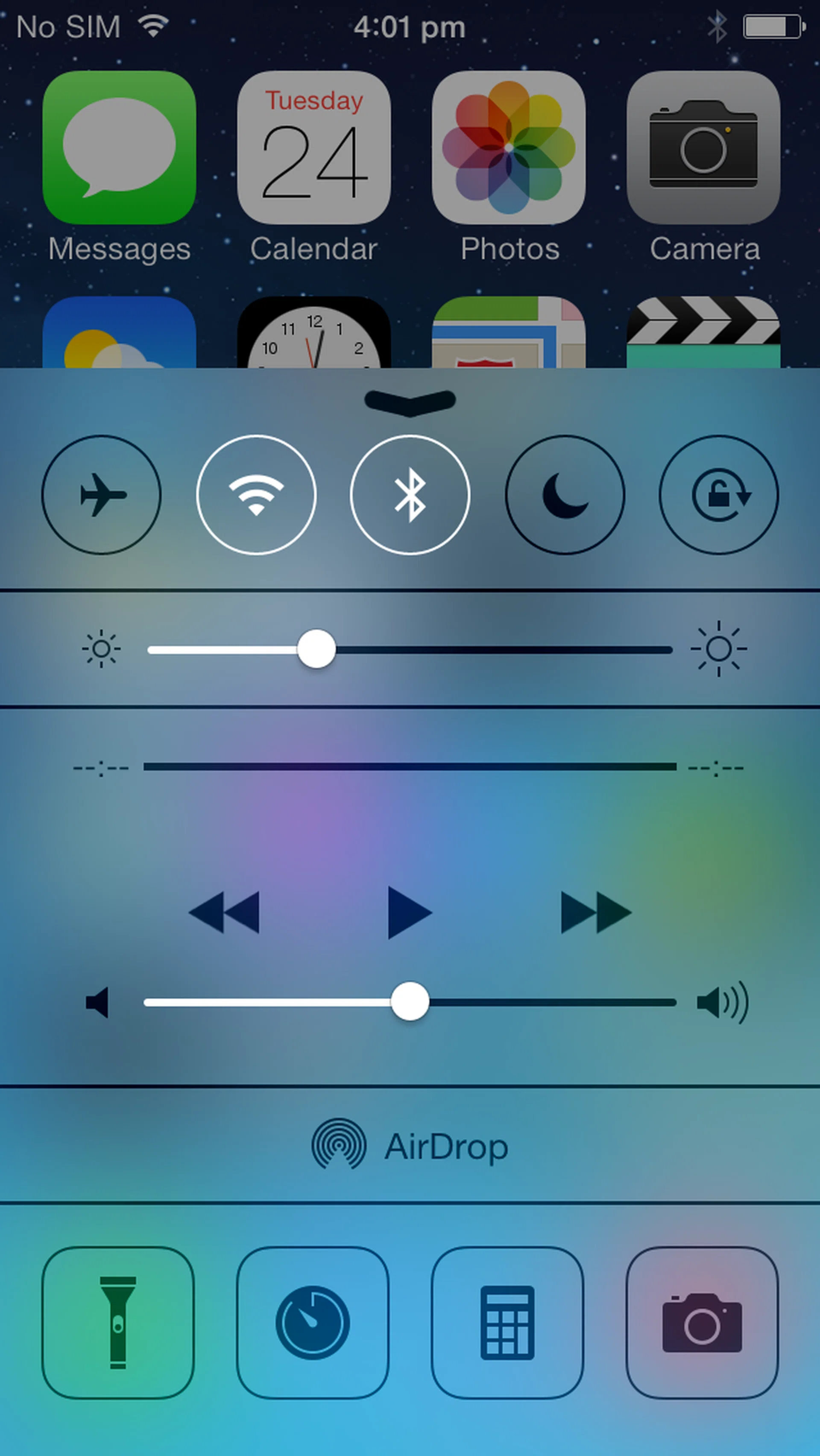 Control Center adds an Android-like quick settings panel that lets you quickly adjust various system settings. It also has a few app shortcuts.