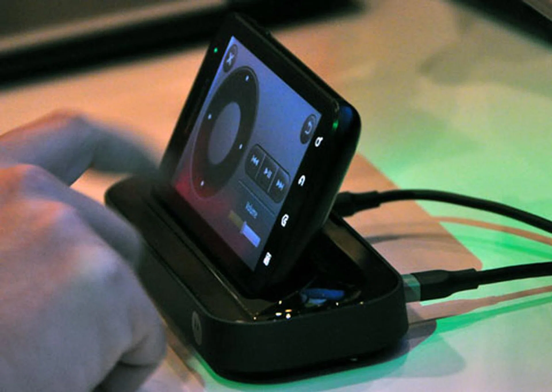 When docked, the phone turns into a control device for your new larger screen.