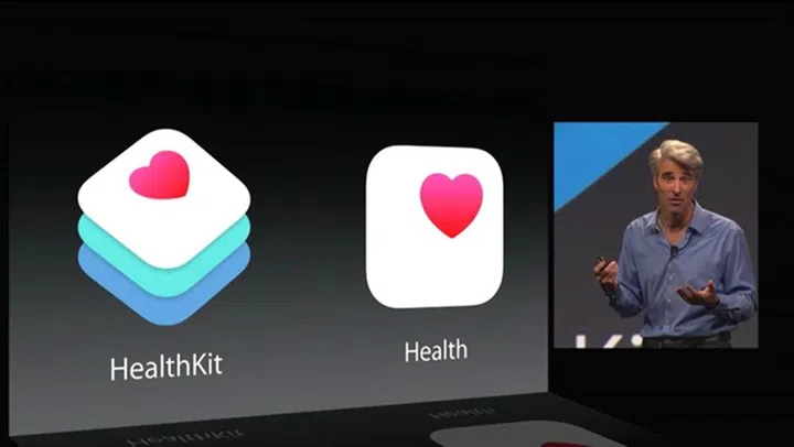 The Health app will record health and fitness data on your iOS 8 device while the HealthKit is a tool for developers to make apps to work with the Health App.
