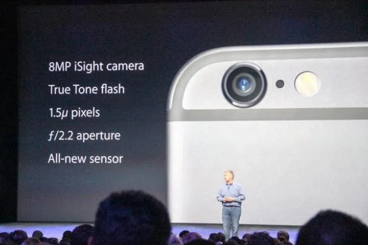 Looks like the same lens as the iPhone 5S but with a new sensor.
