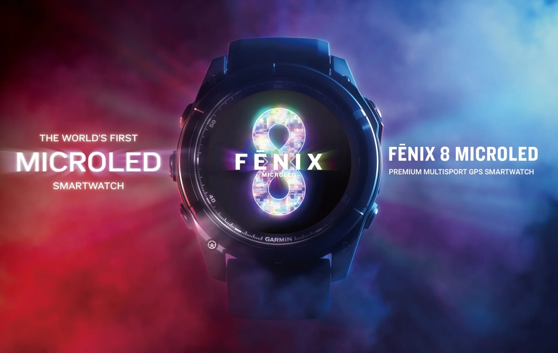 The Garmin fēnix 8 MicroLED smartwatch.