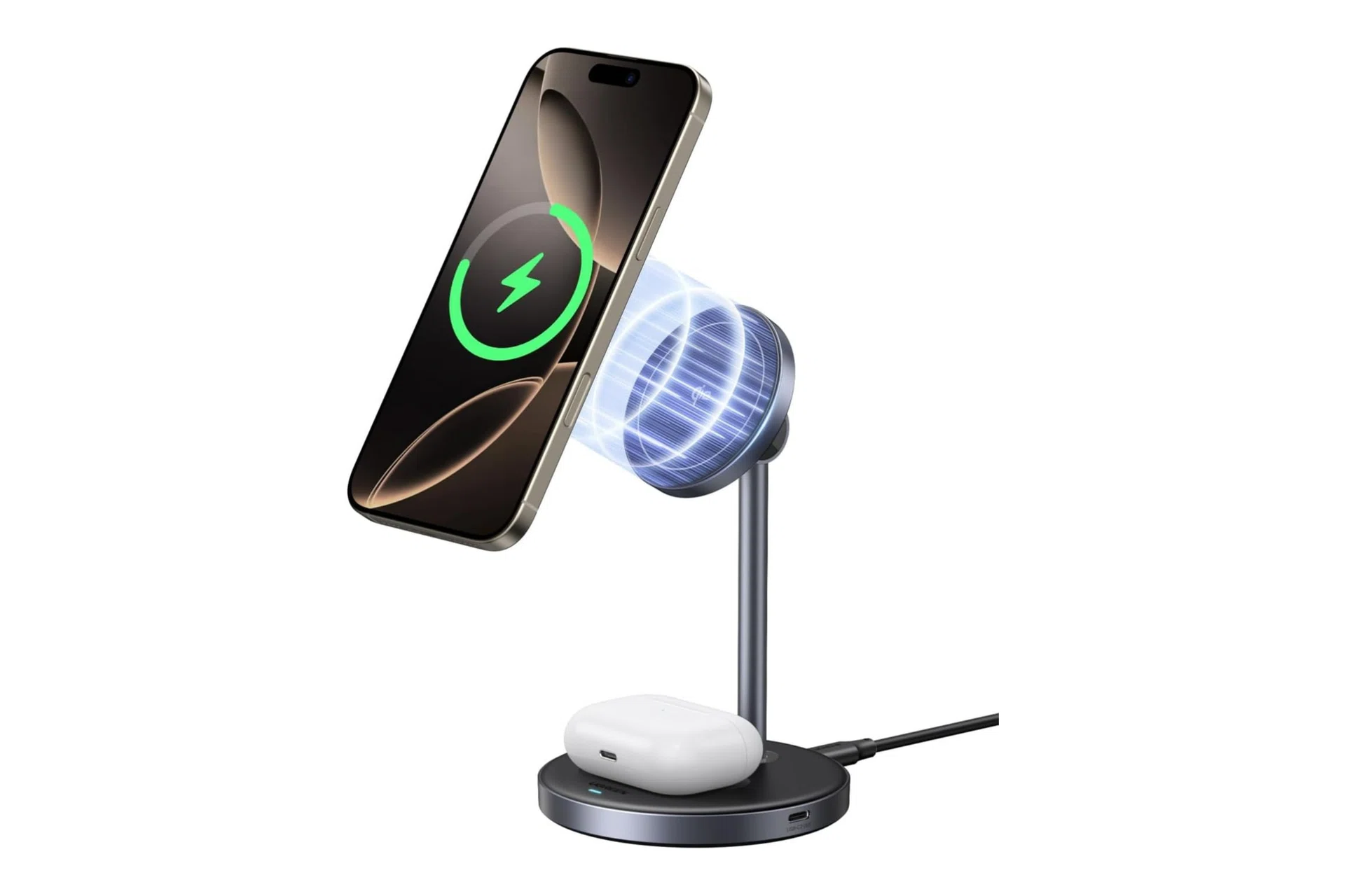 Ugreen MagFlow Qi2 Wireless Charger 2-in-1