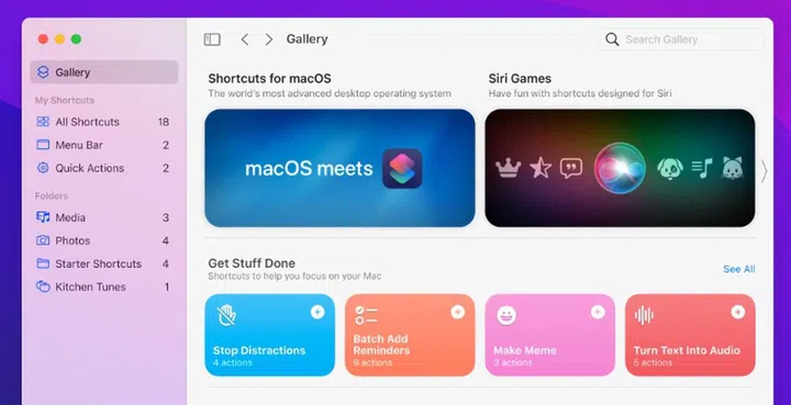 Shortcuts can be handy for running tasks that you often do.