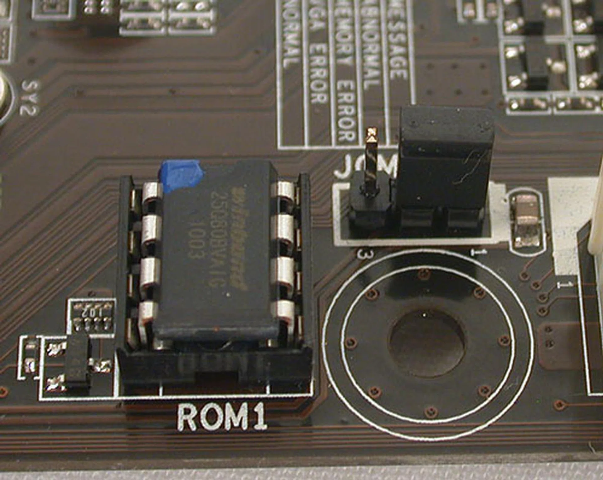 The jumper to reset the BIOS.