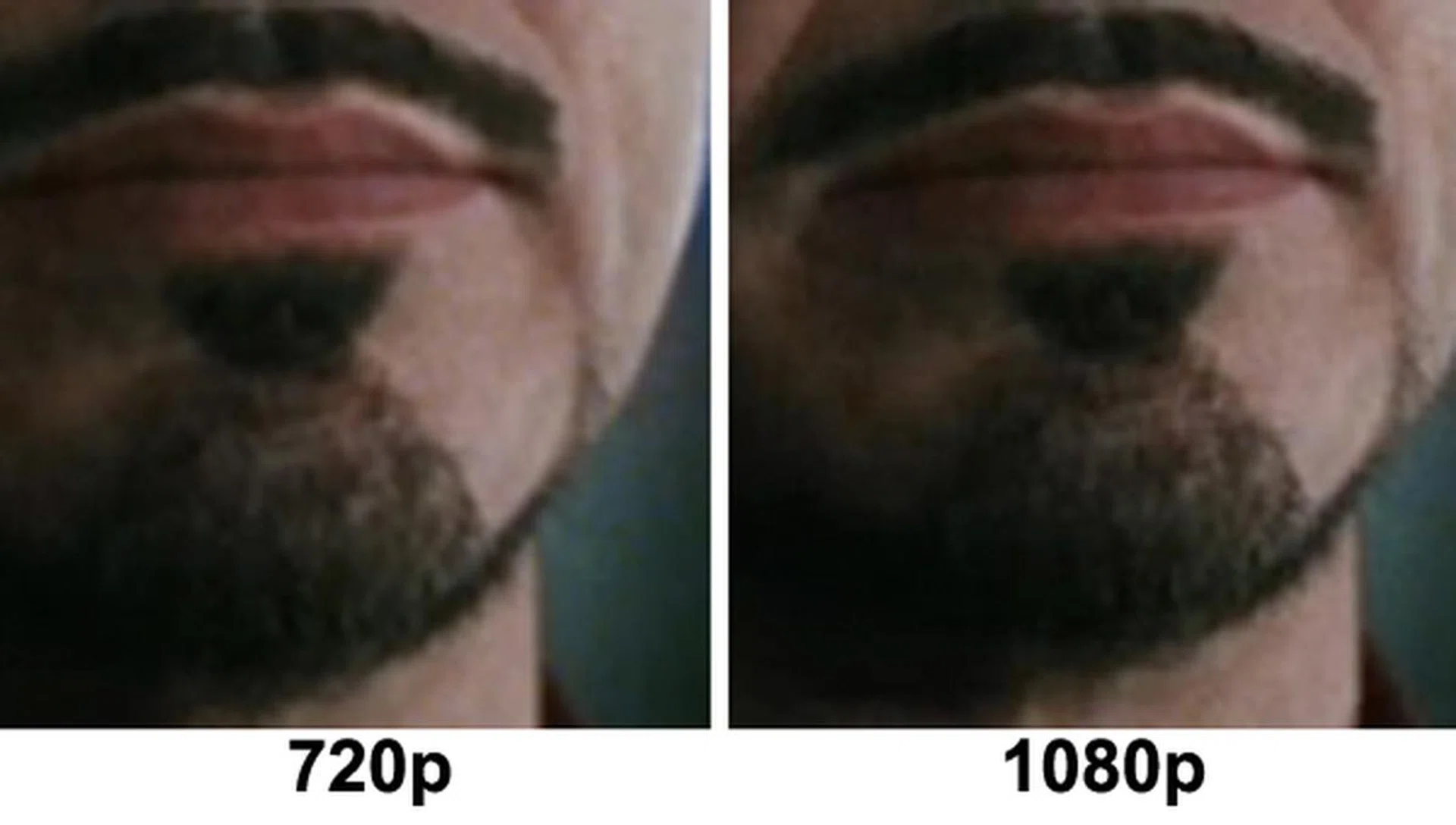 The left is a 720p crop while the right is a 1080p crop. Both images are resized to the same dimensions. Without looking at the labels, are you able to tell the difference?