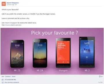 Image source: Xiaomi Singapore Facebook Page