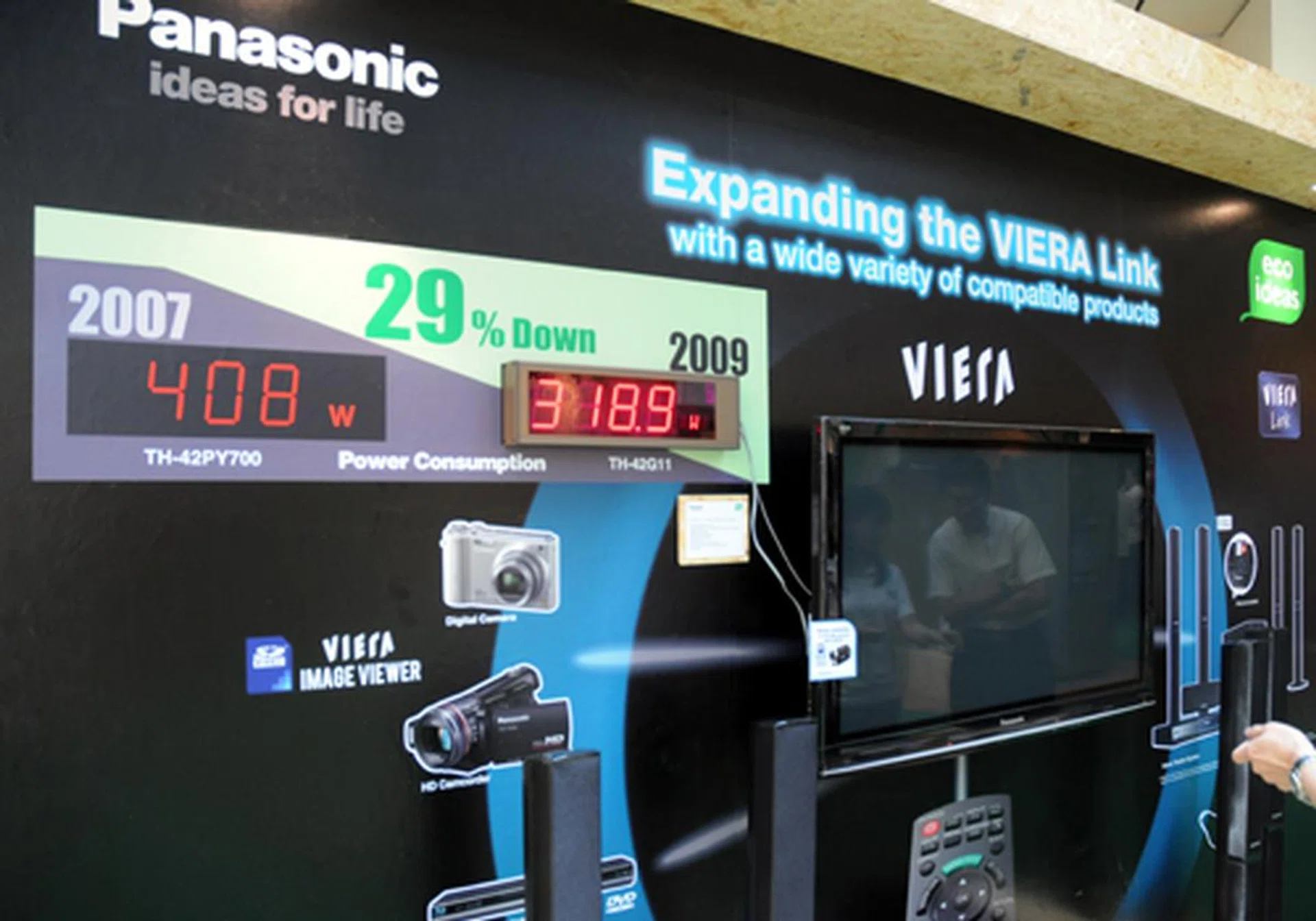 The new Panasonic Viera lineup is also on the eco route, promising at least 29% in power savings with a reduction in power usage across the board for its latest products.