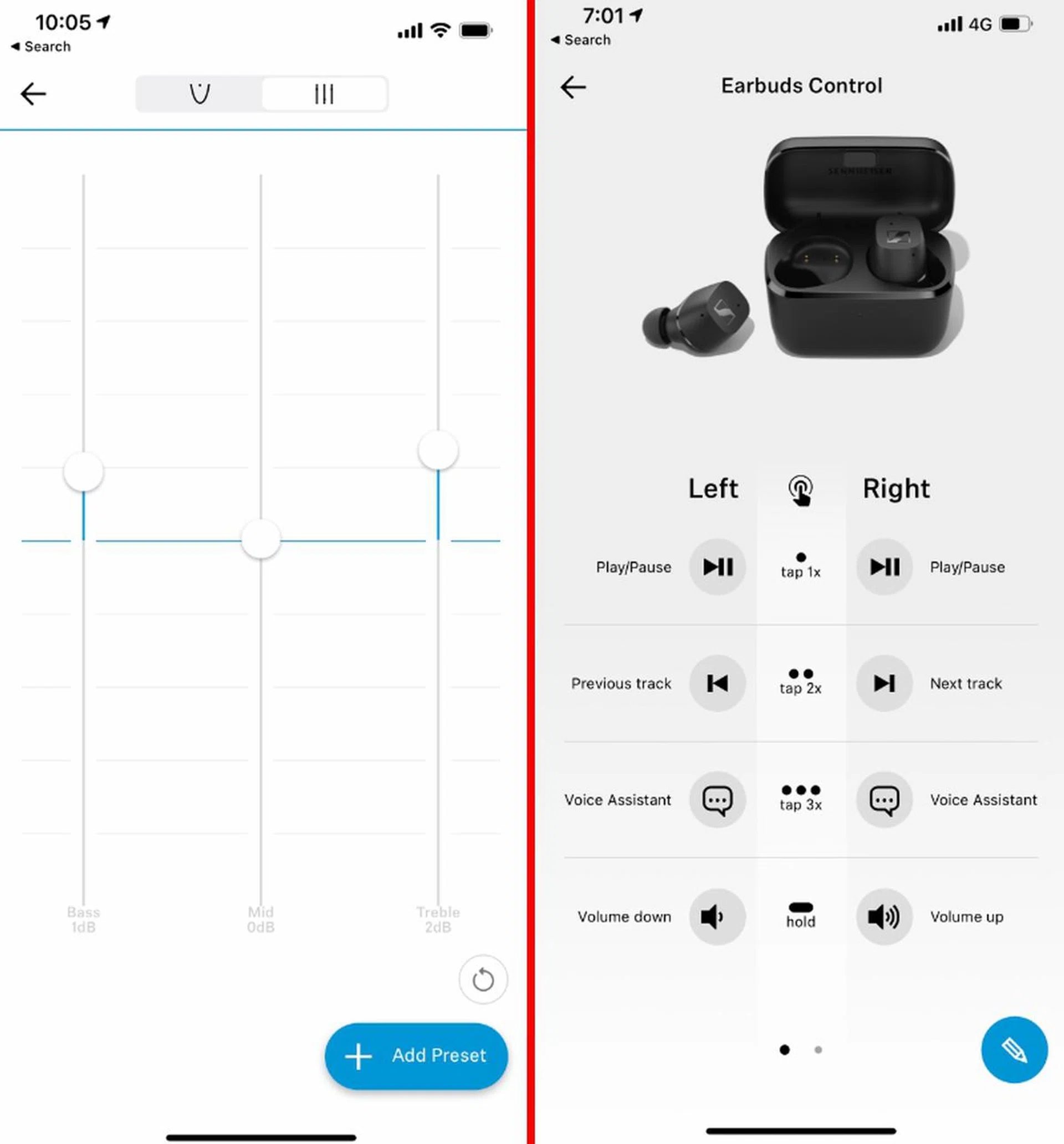 The app lets you tweak the sound and remap the touch controls.