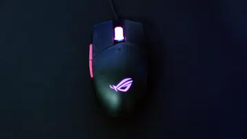 The translucent shell on the ASUS ROG Strix Impact II Electro Punk isn't the best looker. 