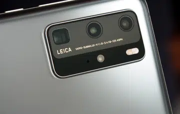 The rear camera setup of the Huawei P40 Pro.