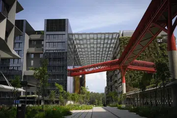 Businesses have begun moving in to the new Punggol Digital District (PDD). Photo: The Straits Times.