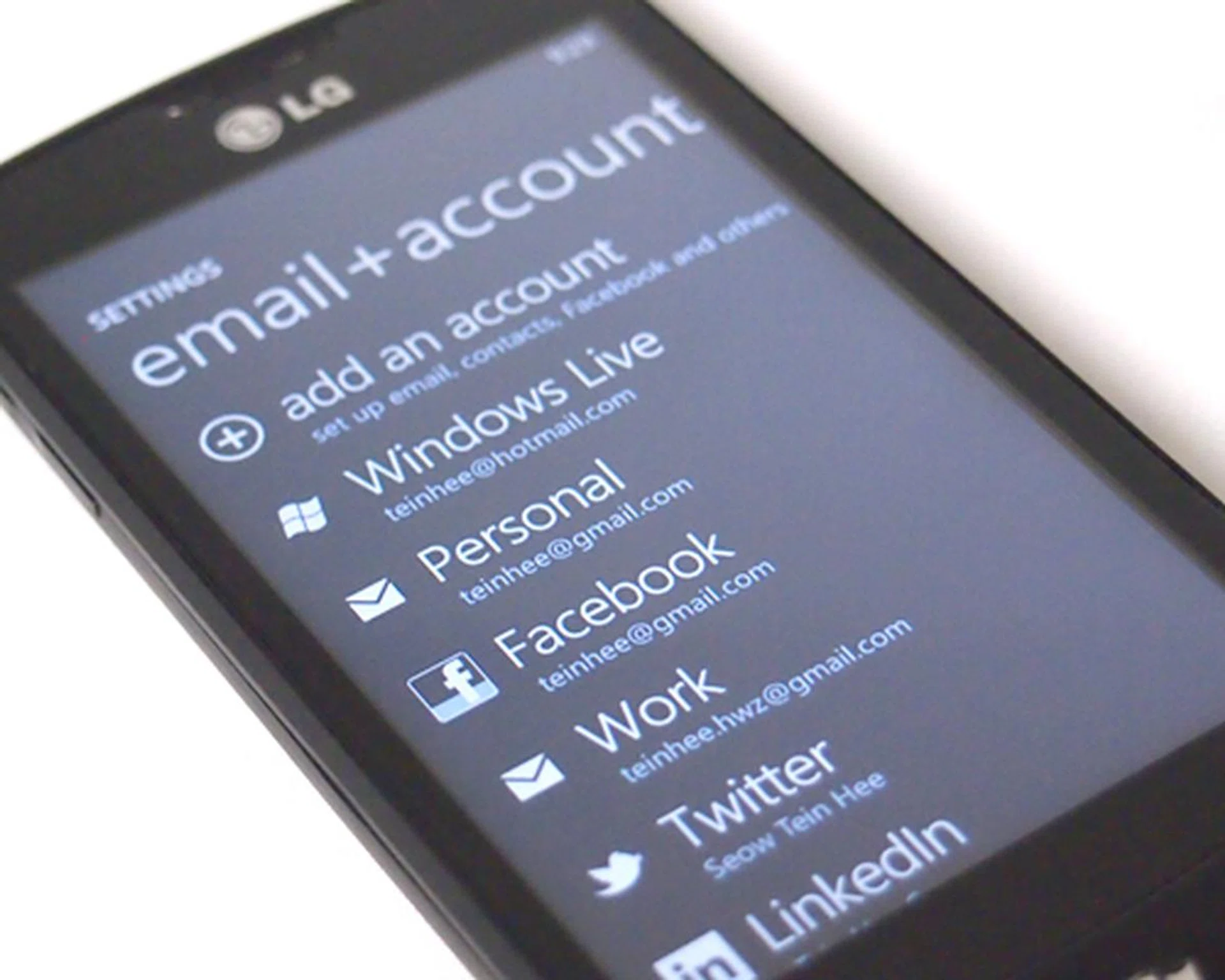When your Windows Phone has gobbled the Mango update, do remember to link your social networks to the People hub.