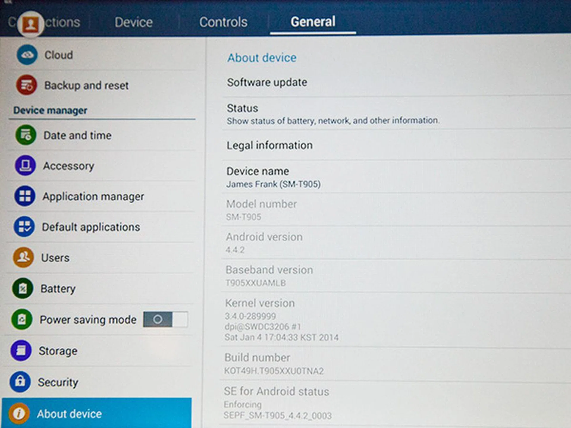 The new Galaxy NotePRO and TabPRO tablets come with Android version 4.4.2 (KitKat).