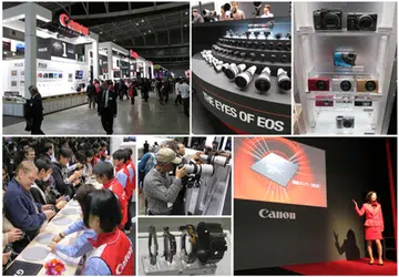 Canon owned the largest booth at the CP+ 2012 show floor and it was bustling with activity from the moment the event went live.
