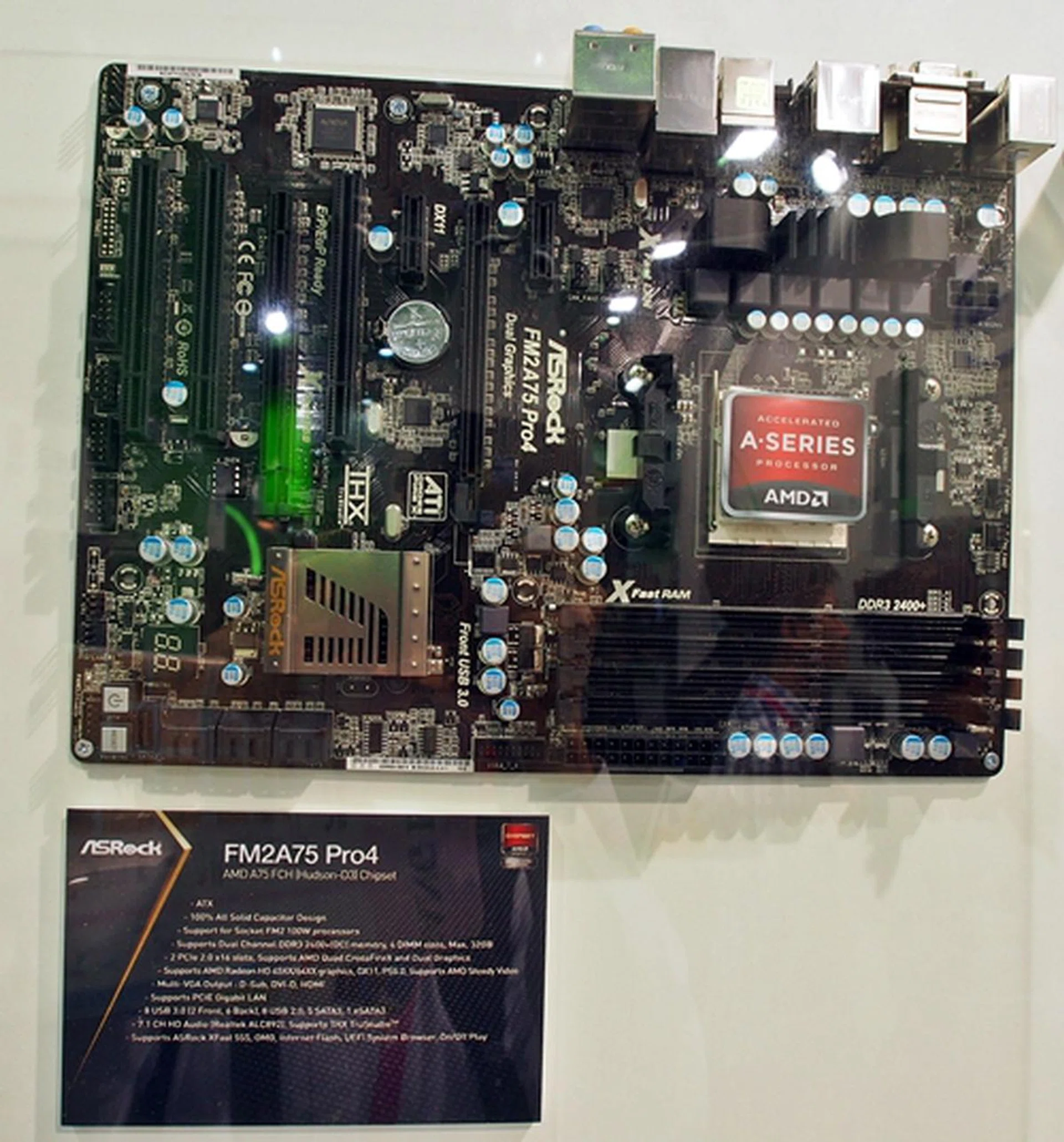 This board has ample expansion slots with three legacy PCI slots thrown into the mix. It supports dual-channel DDR3-2400+ memory modules, up to a maximum capacity of 32GB.