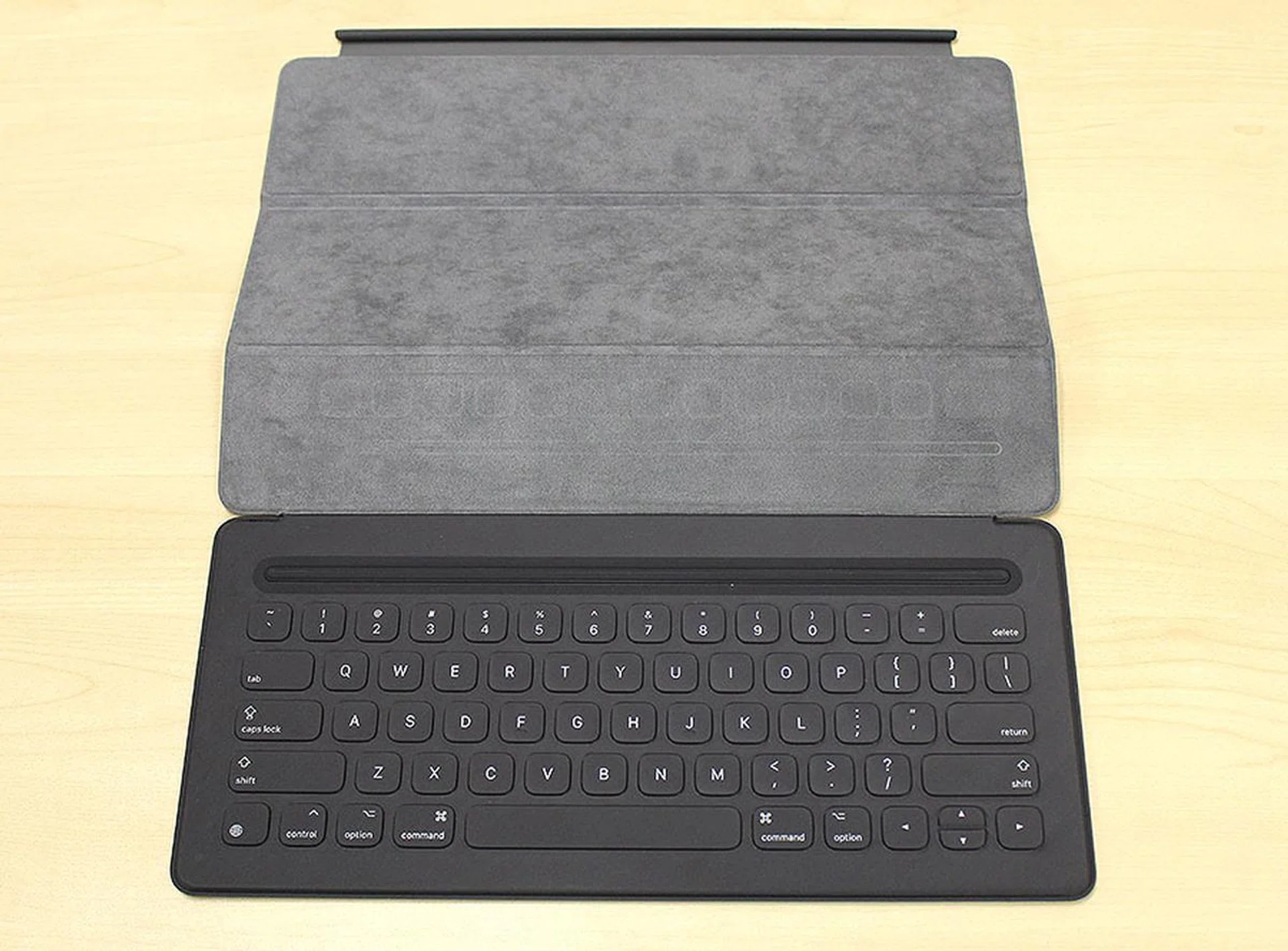 The Smart Keyboard folds away when it is not in use to protect the iPad Pro's display.