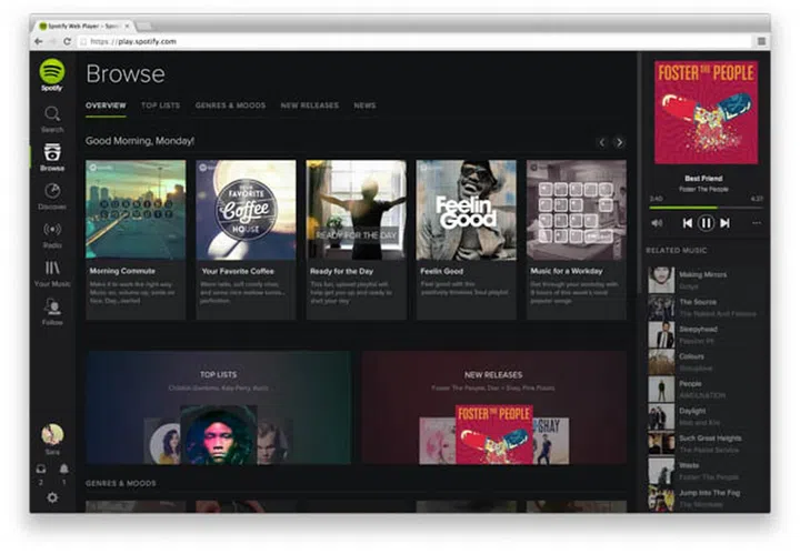 The redesigned interface. 