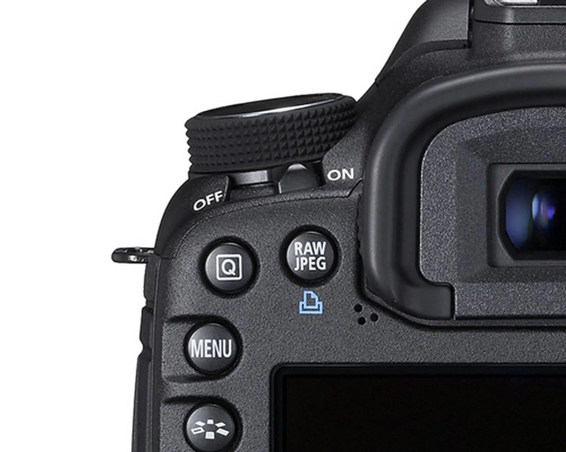Ease of usage is one of the scoring factors for the EOS 7D, such as the one-touch button to activate RAW + JPEG file recording (one shot only).