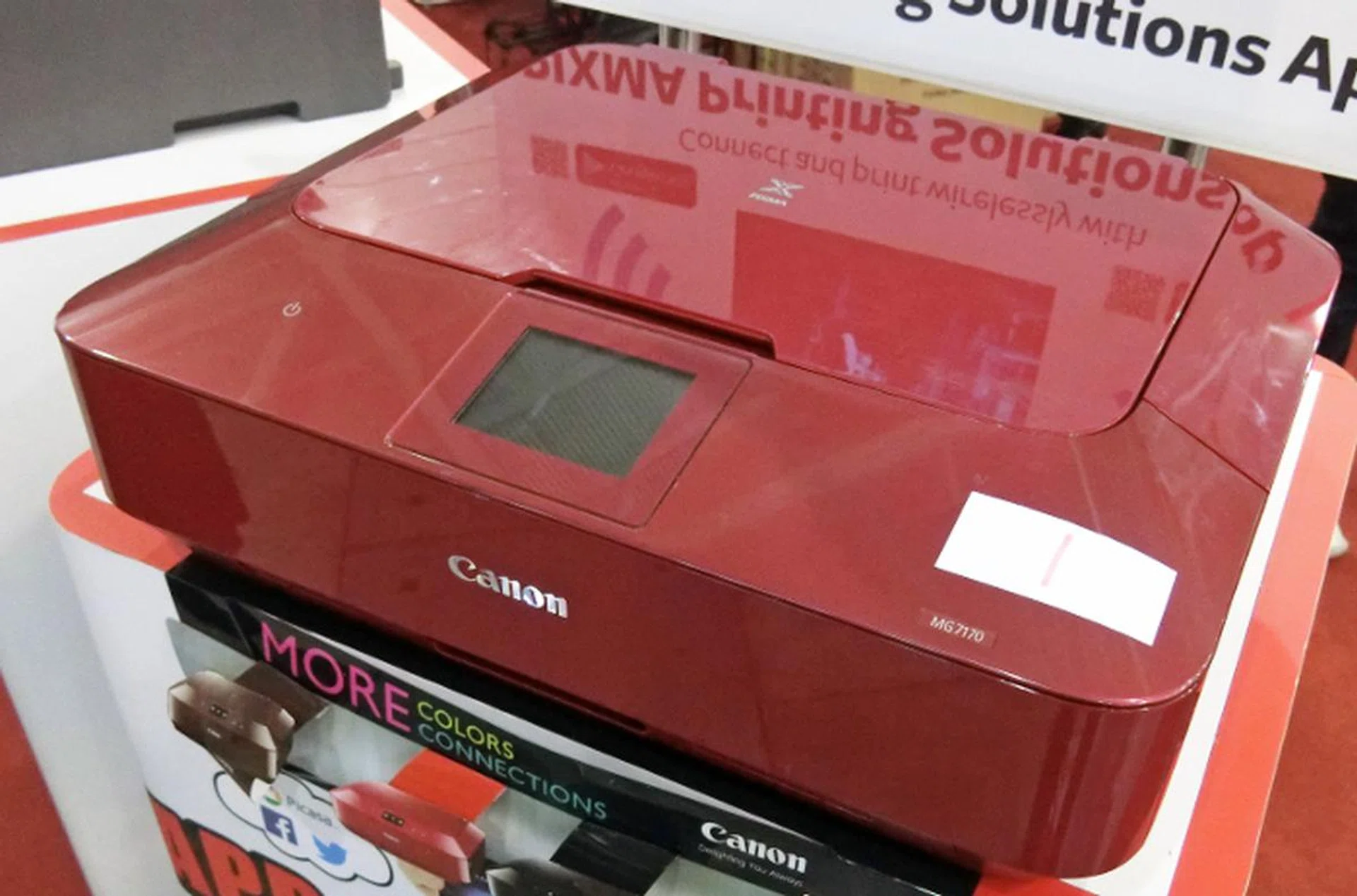Fancy having a red printer? While this Canon Pixma MG7170 prints great photos, it's also a very capable business machine. It supports automatic duplex printing, as well as wireless printing via Apple AirPrint and Google Cloud Print. It goes for $279.