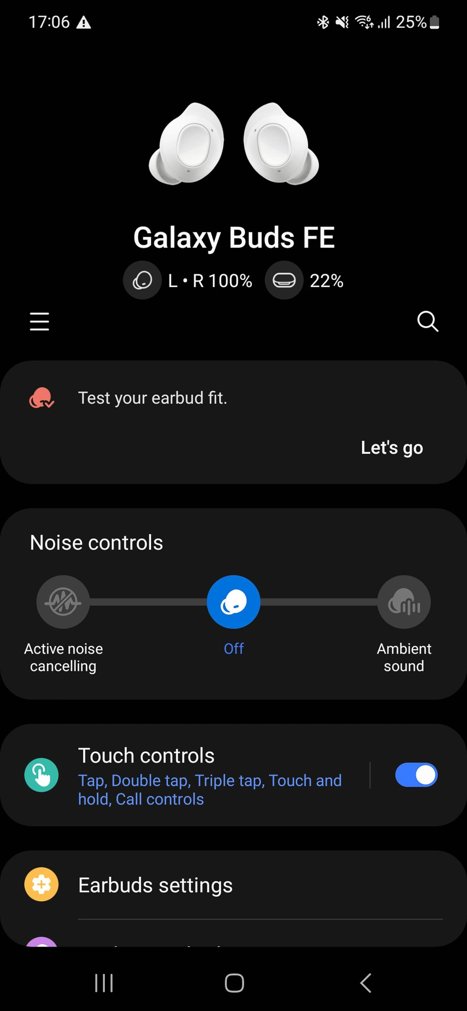 Samsung Wearable app.