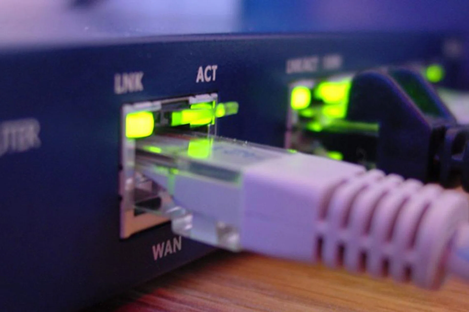 A wired Ethernet connection is still the fastest way to get onto the Internet. Image source: Tavis Online.