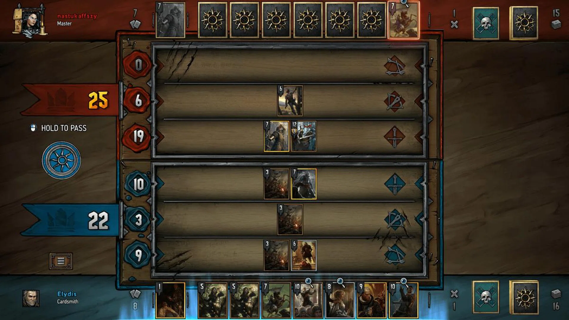 In Gwent: A quick Nilfgaard on Nilfgaard battle in this limited time Nilfgaard faction only arena mode.