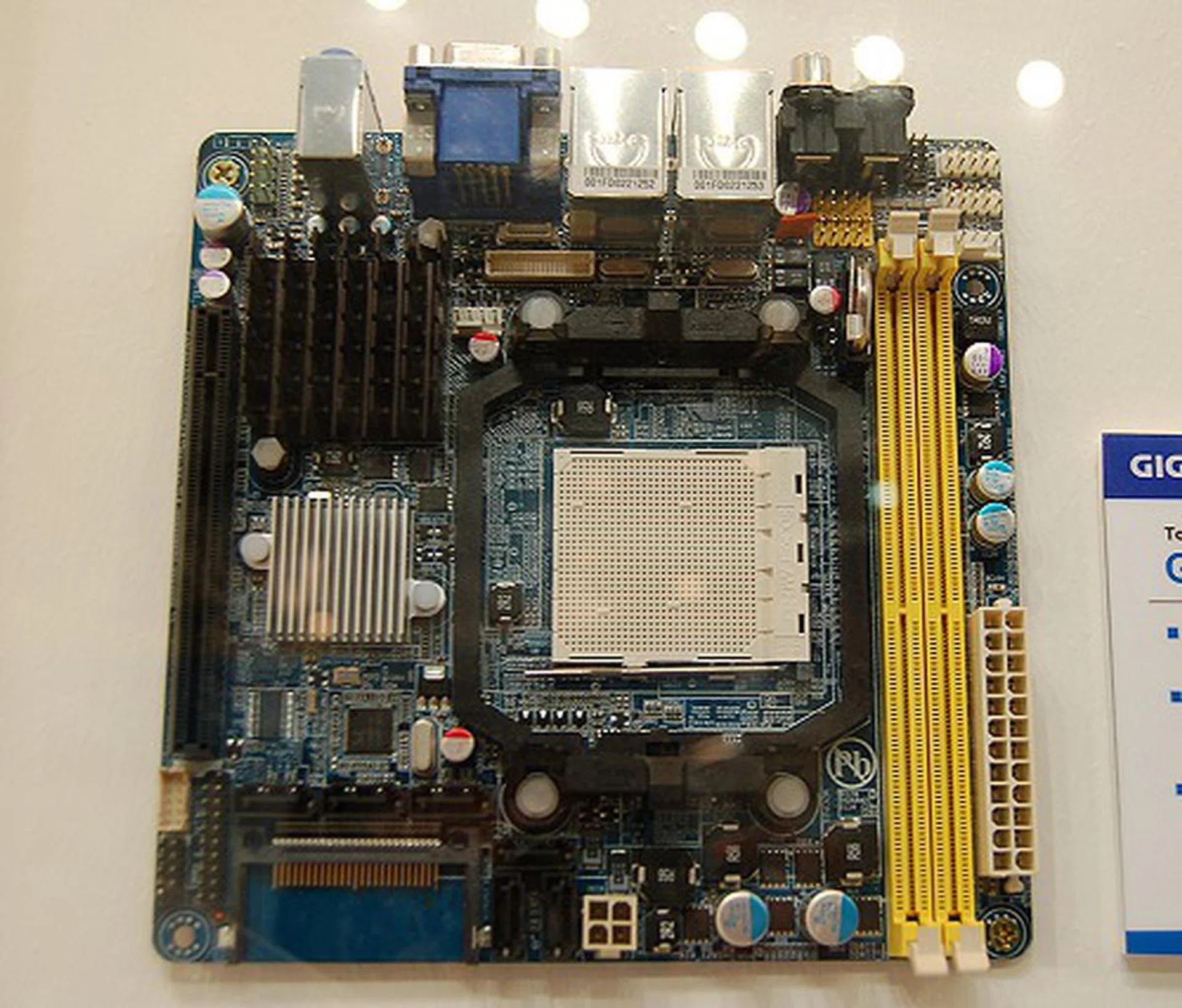  The GA-2AIEV-RH is a compact AMD 780G mini-ITX motherboard which will take in practically any AM2+ processor.  