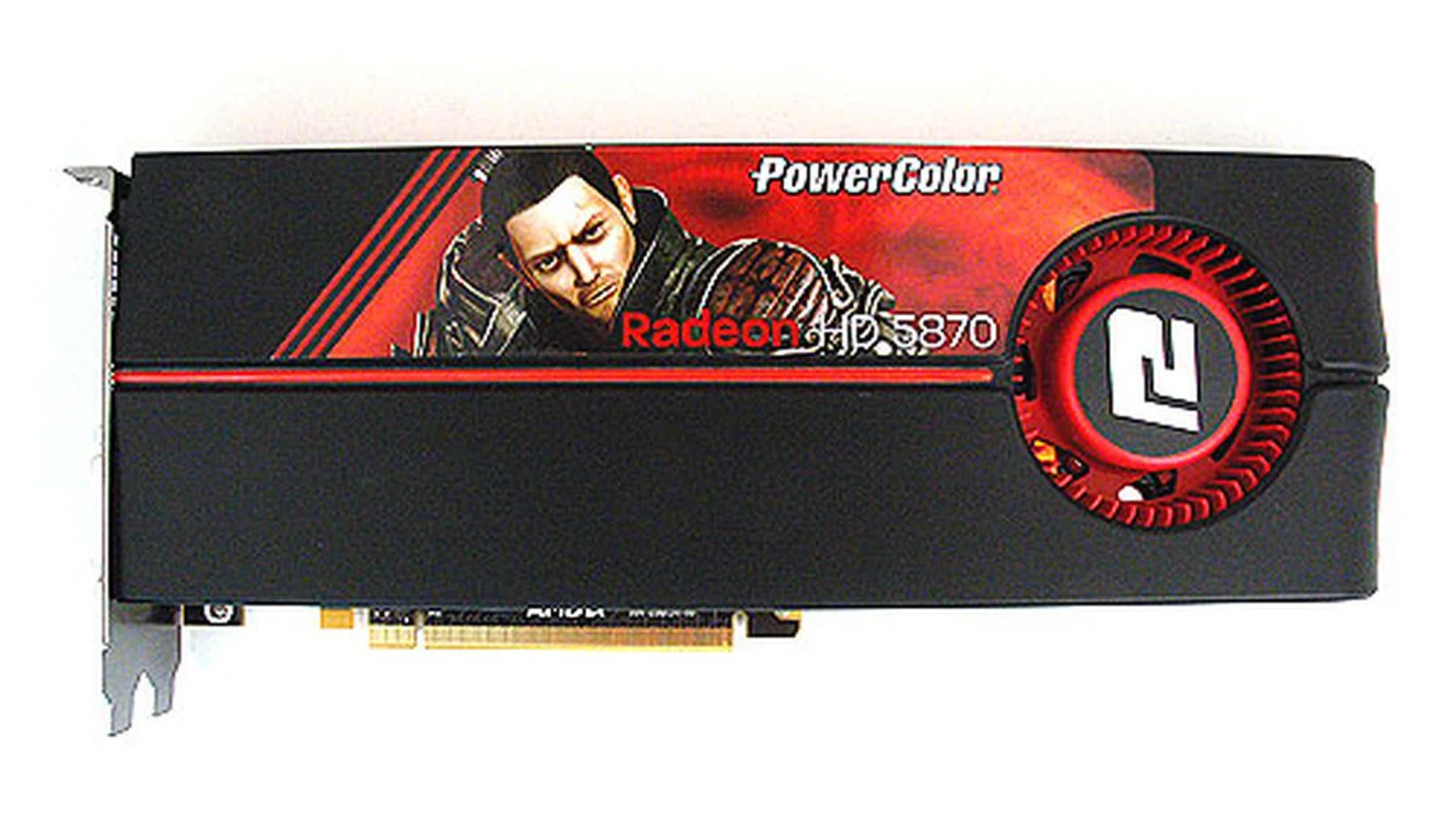 You might not be able to tell from this shot, but the new Radeon HD 5870 is a massive 11 inches long.