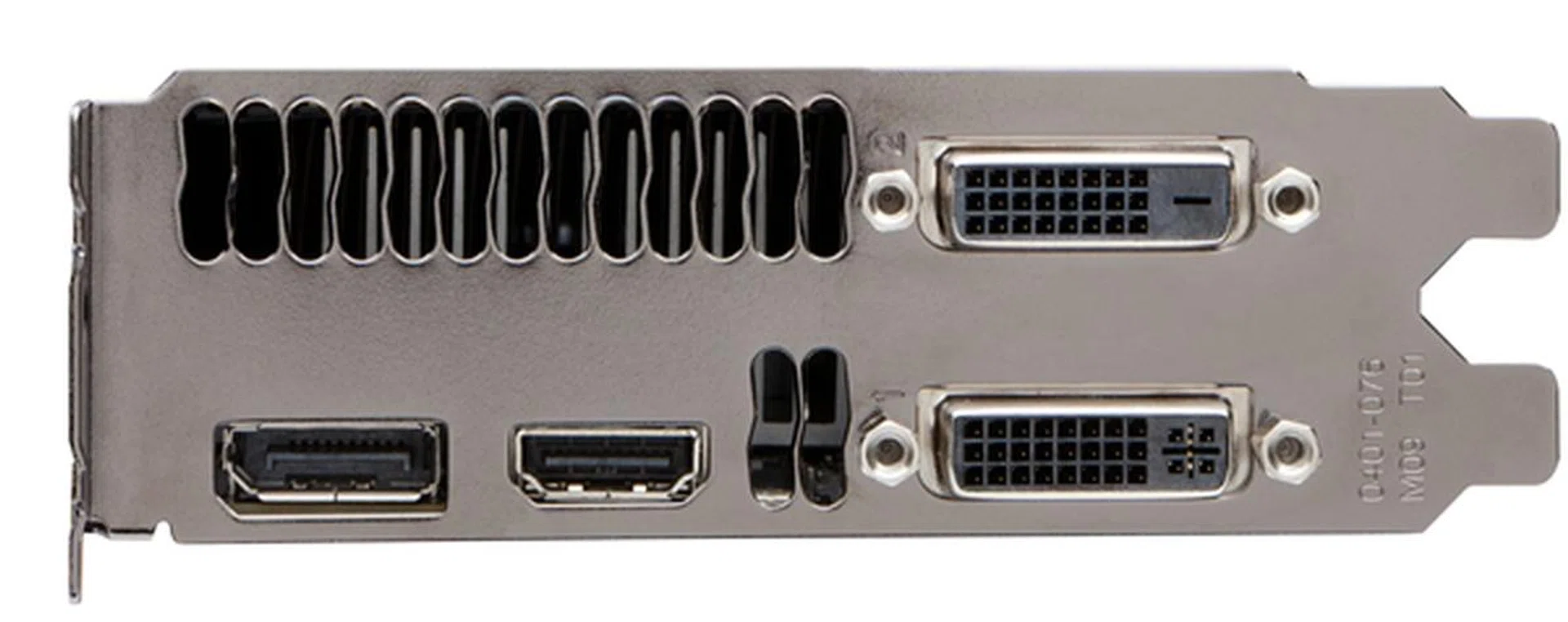 The video connectivity options of the NVIDIA GeForce GTX 760 card.