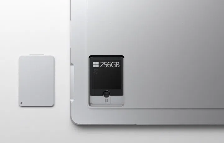 A removable SSD adds to security. Image courtesy of Microsoft. 