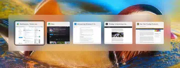 Alt+Tab on Windows, no matter the version, shows the same thing: your most recent windows in chronological order, with clear labels. (Source: Brandon LeBlanc, Microsoft)