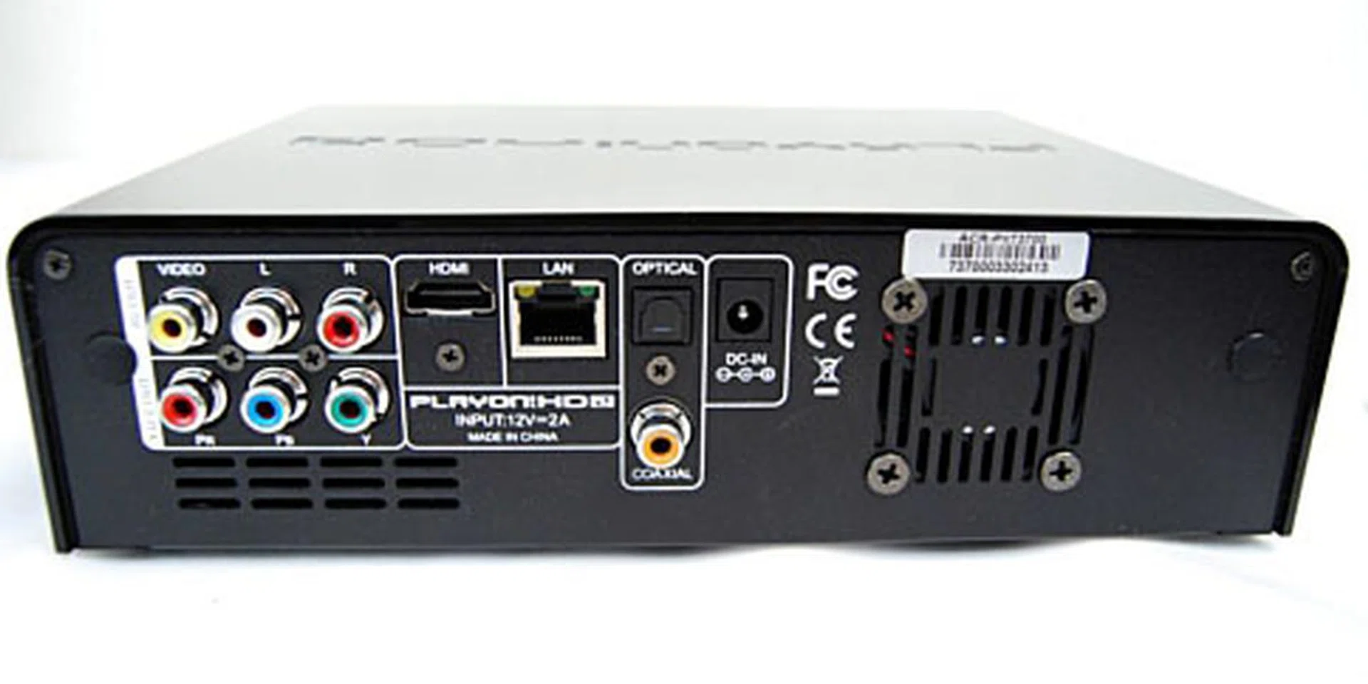 The rest of the I/O ports located at the back of the player.