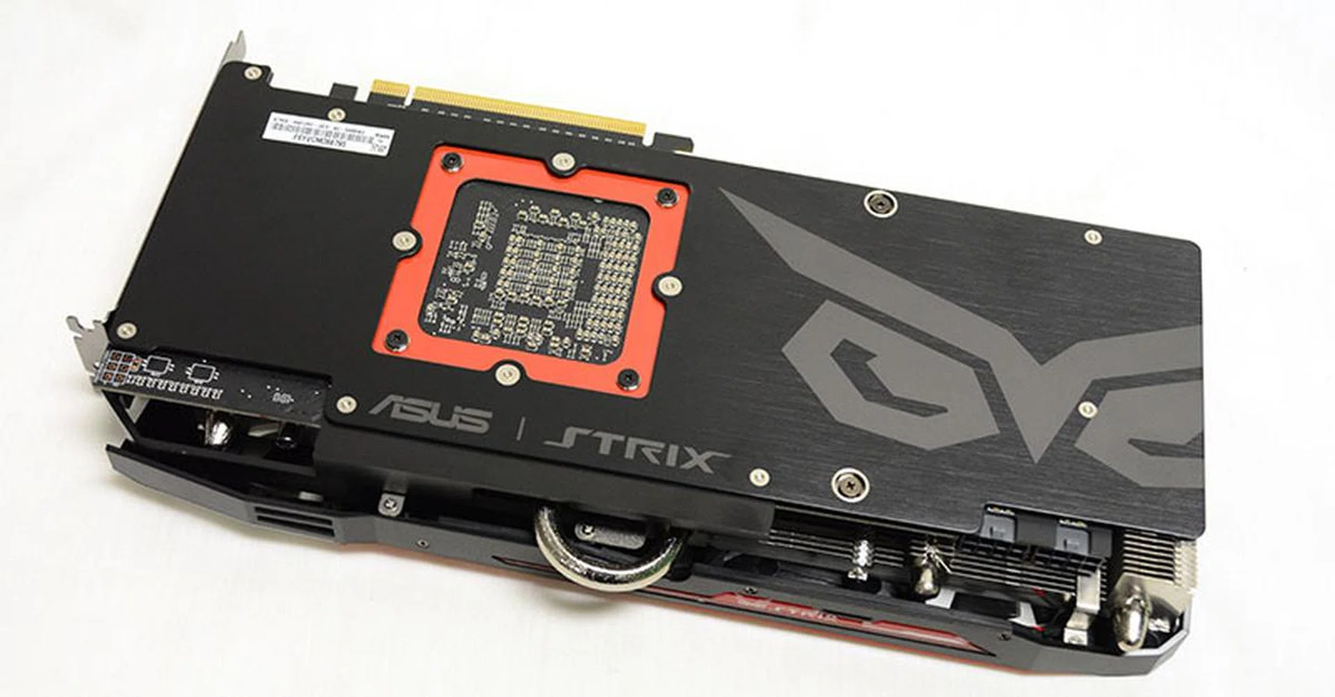 The card sports a full-length metal backplate for additional support.