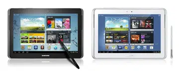 The old unreleased Galaxy Note 10.1(left) vs. the new version (right) that will retail in the channels really soon.