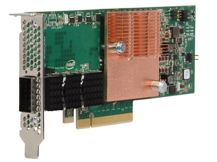 Intel Omni-Path host fabric interface (HFI) x8 adapter (Image source: Intel)