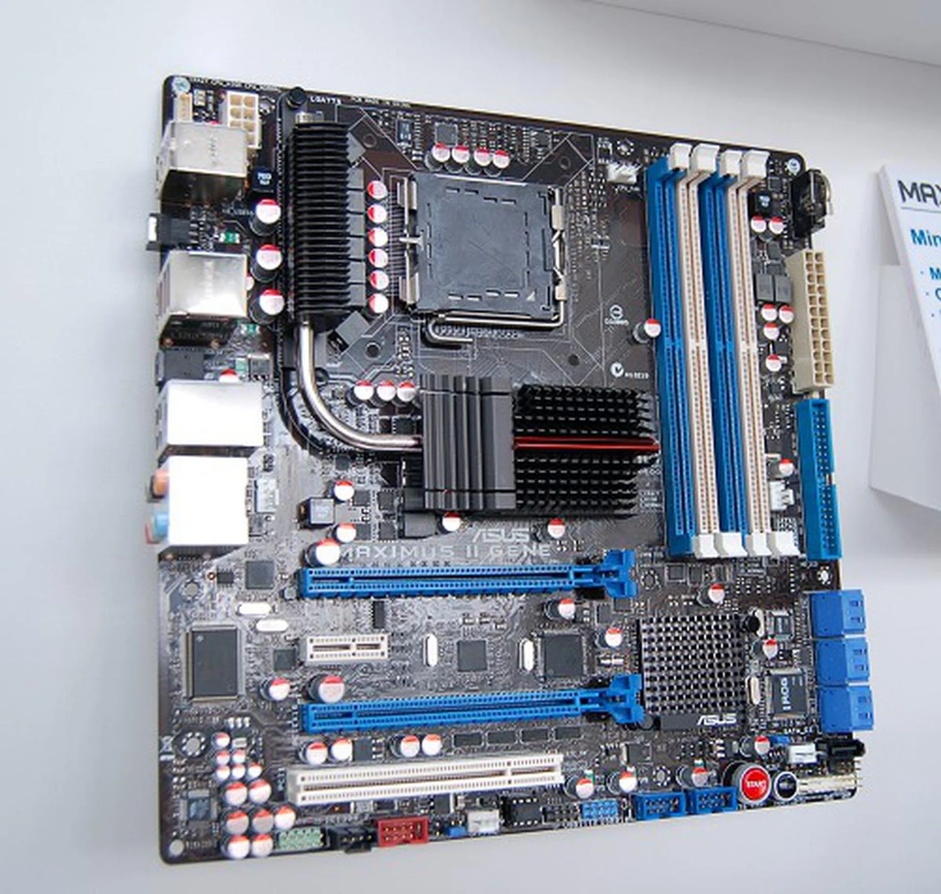  Those who haven't thought of investing in a Core i7 yet, how about a Core 2 based Intel P45 machine with the Maximus II Gene microATX motherboard?  