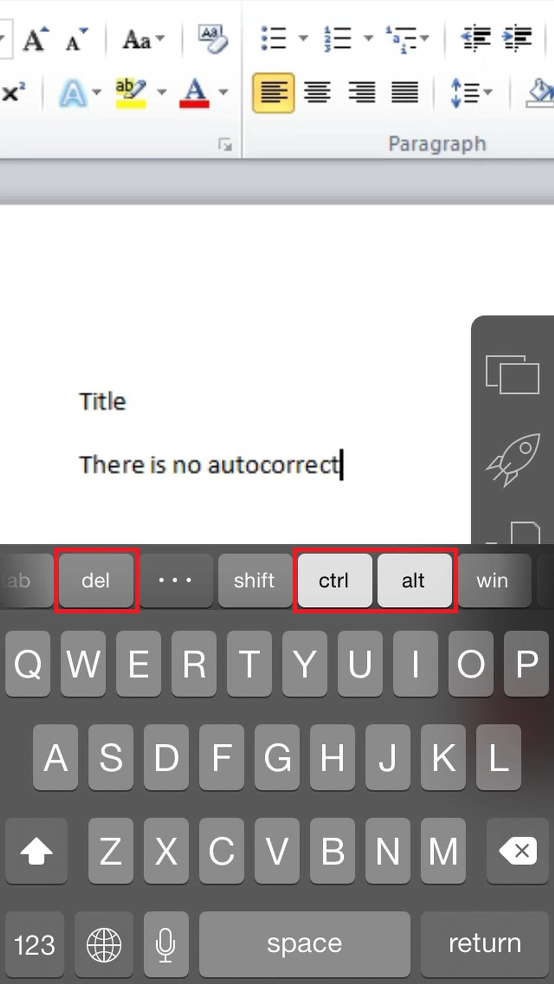 Sticky keys allow you to use desktop shortcuts without contorting your fingers. Simply tap one after the other for shortcuts such as Ctrl+Alt+Del or Ctrl+Z.