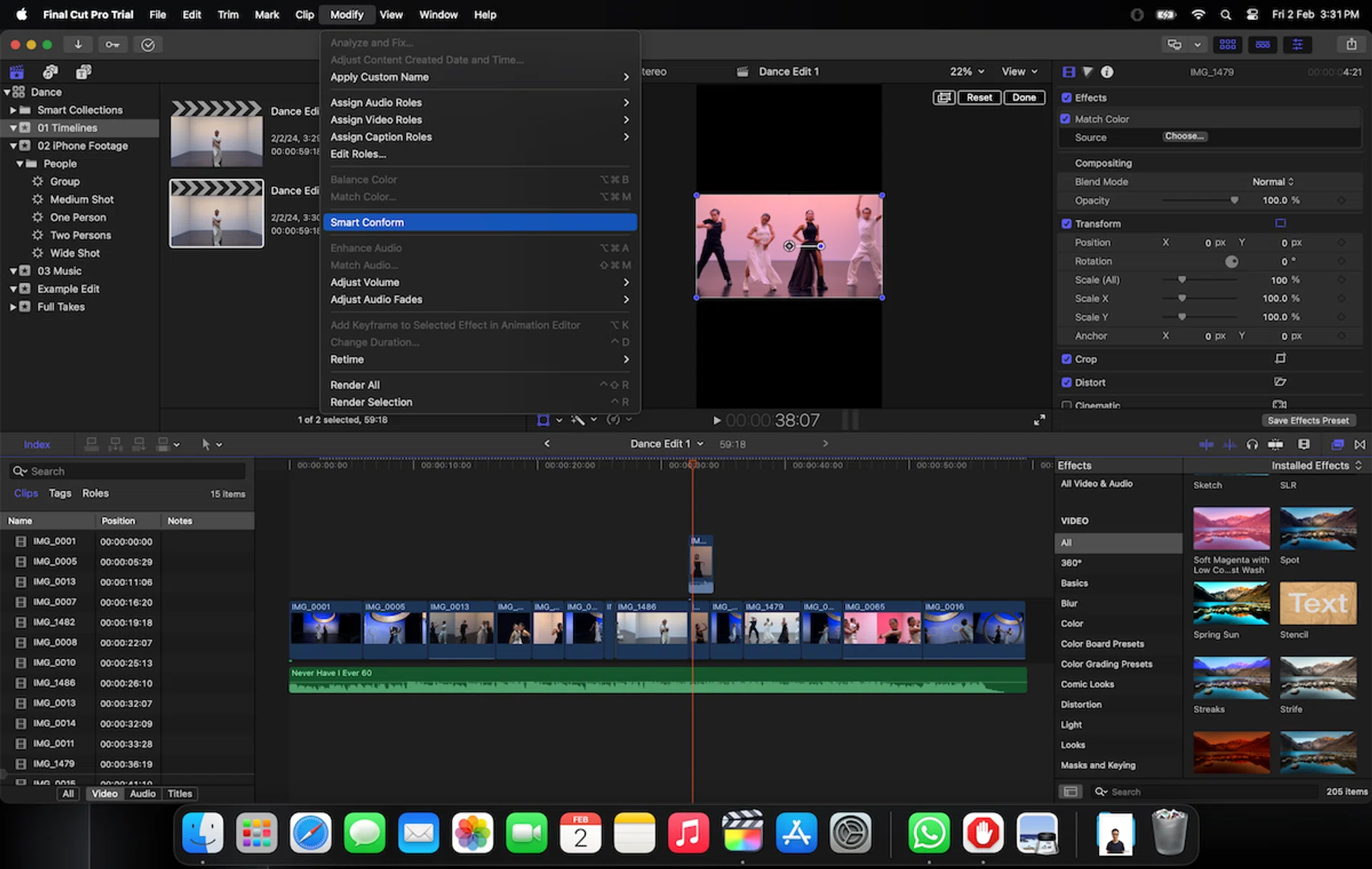 Smart Conform option.