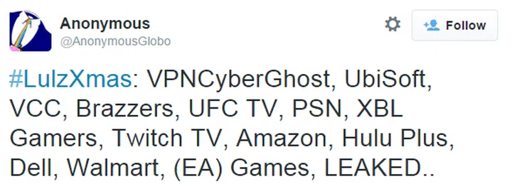 Anonymous released this list on Friday