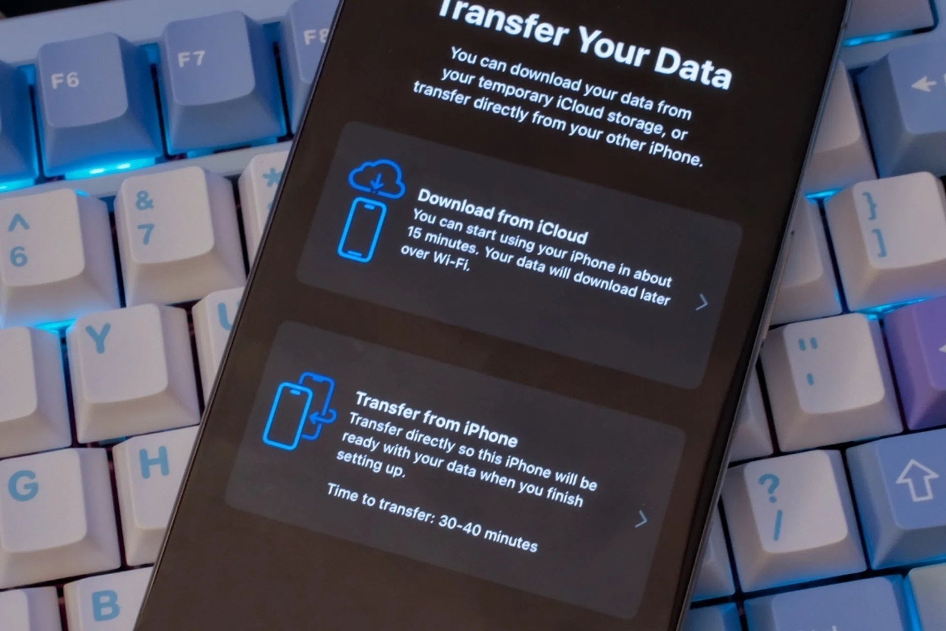 iPhone data migration