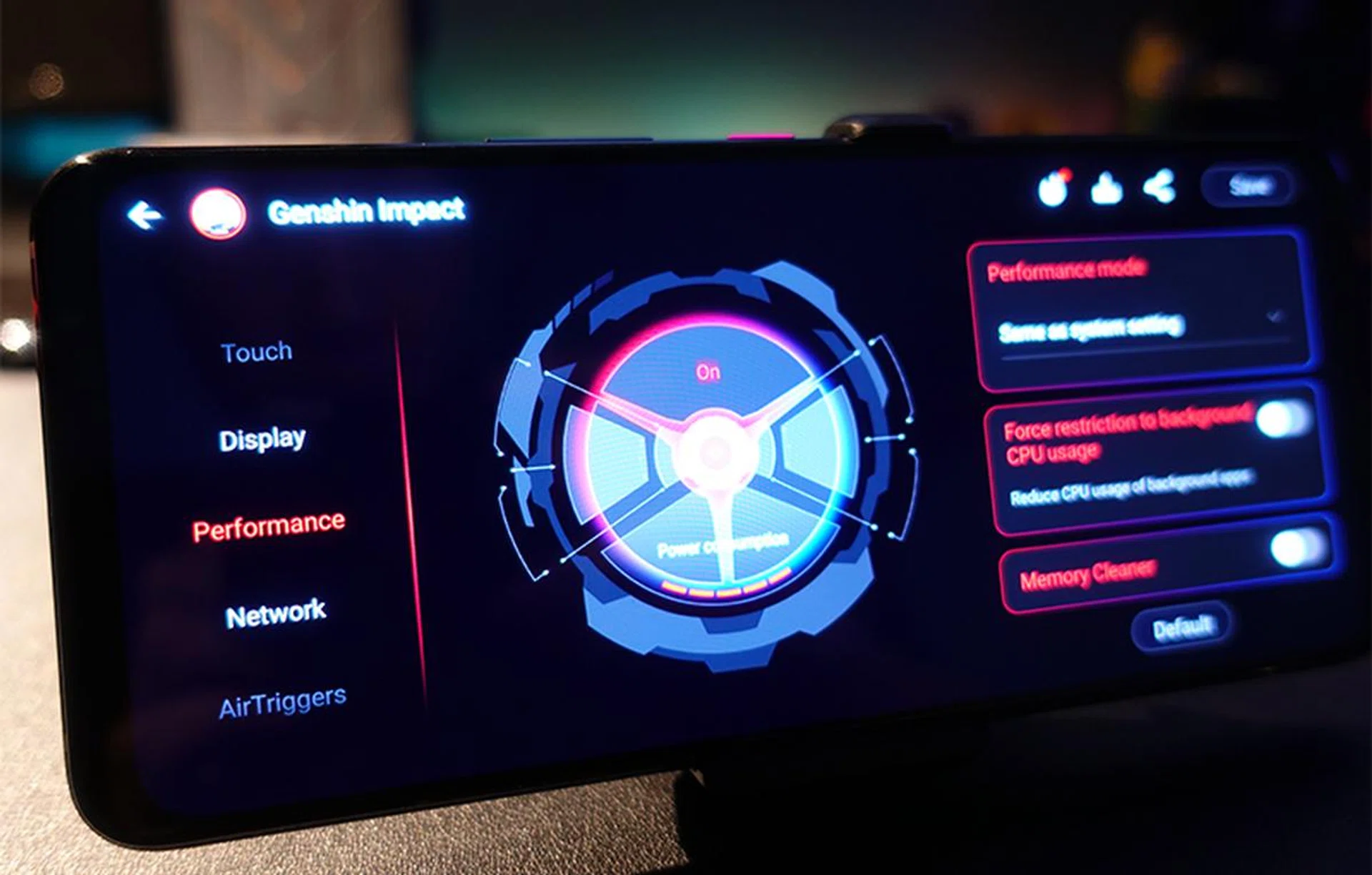 The built-in Armoury Crate app can boost the phone's processor and graphics speed, increase the screen’s refresh rate, and more on a per-game basis.
